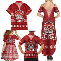 Tonga King Tupou VI Day Family Matching Summer Maxi Dress and Hawaiian Shirt Traditional Tongan Kupesi Pattern LT05 - Polynesian Pride