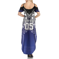 Custom Fiji Drua Family Matching Summer Maxi Dress and Hawaiian Shirt Fijian Tapa Pattern LT05 - Polynesian Pride