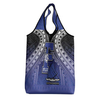 Fiji Drua Grocery Bag Fijian Tapa Pattern