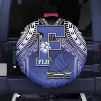 Fiji Drua Spare Tire Cover Fijian Tapa Pattern