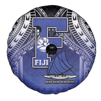Fiji Drua Spare Tire Cover Fijian Tapa Pattern