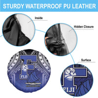 Fiji Drua Spare Tire Cover Fijian Tapa Pattern