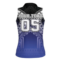 Custom Fiji Drua Women Sleeveless Polo Shirt Fijian Tapa Pattern