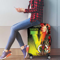 Aboriginal Dot Art Vanuatu Luggage Cover Tropical Flowers