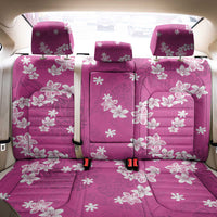 Hawaii Monstera Deliciosa Back Car Seat Cover Pink Plumeria Polynesian Pattern - Polynesian Pride