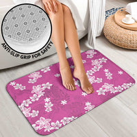 Hawaii Monstera Deliciosa Bathroom Set Pink Plumeria Polynesian Pattern - Polynesian Pride