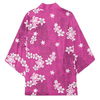 Hawaii Monstera Deliciosa Kimono Pink Plumeria Polynesian Pattern - Polynesian Pride