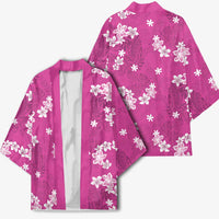 Hawaii Monstera Deliciosa Kimono Pink Plumeria Polynesian Pattern - Polynesian Pride