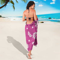 Hawaii Monstera Deliciosa Sarong Pink Plumeria Polynesian Pattern - Polynesian Pride