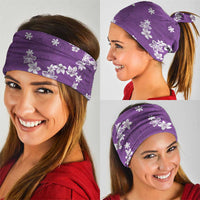 Hawaii Monstera Deliciosa Neck Gaiter Purple Plumeria Polynesian Pattern - Polynesian Pride