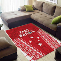 Samoa FAST Area Rug Forever Proud Samoan Tribal Pattern - Polynesian Pride