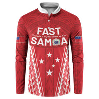 Samoa FAST Button Sweatshirt Forever Proud Samoan Tribal Pattern - Polynesian Pride