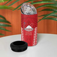 Samoa FAST 4 in 1 Can Cooler Tumbler Forever Proud Samoan Tribal Pattern - Polynesian Pride
