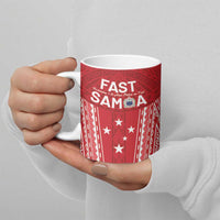 Samoa FAST Ceramic Mug Forever Proud Samoan Tribal Pattern - Polynesian Pride