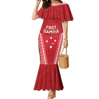 Samoa FAST Family Matching Mermaid Dress and Hawaiian Shirt Forever Proud Samoan Tribal Pattern - Polynesian Pride