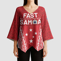 Samoa FAST Kimono Sleeve Blouse Forever Proud Samoan Tribal Pattern - Polynesian Pride