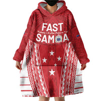 Samoa FAST Wearable Blanket Hoodie Forever Proud Samoan Tribal Pattern - Polynesian Pride