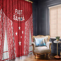 Samoa FAST Window Curtain Forever Proud Samoan Tribal Pattern - Polynesian Pride