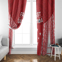 Samoa FAST Window Curtain Forever Proud Samoan Tribal Pattern - Polynesian Pride