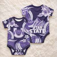 Utah State Polynesian Heritage Baby Onesie Floral Tribal Pattern Tropical Flowers