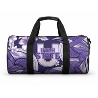 Utah State Polynesian Heritage Duffle Bag Floral Tribal Pattern Tropical Flowers