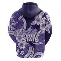 Utah State Polynesian Heritage Hoodie Floral Tribal Pattern Tropical Flowers LT05 - Polynesian Pride