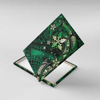 Hawaii Makahiki Season Canvas Wall Art Floral Tribal Tattoo Green Galaxy