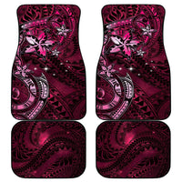 Hawaii Makahiki Season Car Mats Floral Tribal Tattoo Pink Galaxy