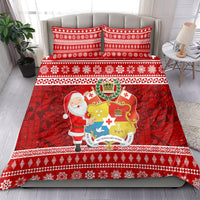 Tonga Christmas Bedding Set Kilisimasi Fiefia Santas Coat Of Arms LT05 - Polynesian Pride