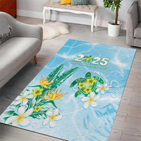 2025 Aloha Hawaii Area Rug Tropical Flowers And Honu