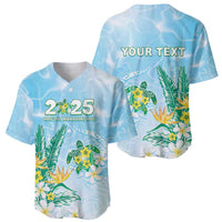 Personalised 2025 Aloha Hawaii Baseball Jersey Tropical Flowers And Honu