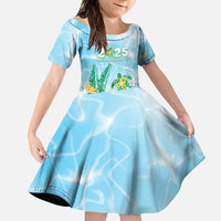 Personalised 2025 Aloha Hawaii Family Matching Short Sleeve Bodycon Dress and Hawaiian Shirt Tropical Flowers And Honu