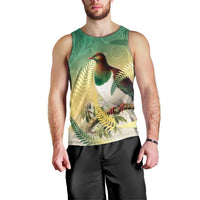 New Zealand Pigeon Kereru Men Tank Top Maori Fern Art Green Gradient - Polynesian Pride
