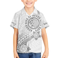 Brain Cancer Warrior Family Matching Off The Shoulder Long Sleeve Dress and Hawaiian Shirt Never Give Up