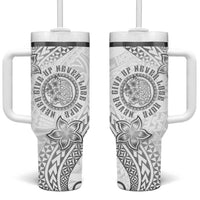 Brain Cancer Warrior Tumbler With Handle Never Give Up