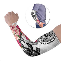 White Polynesian Hammerhead Shark Tribal Pattern Arm Sleeves - Polynesian Pride