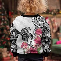 White Polynesian Hammerhead Shark Tribal Pattern Kid Ugly Christmas Sweater