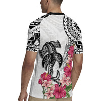 White Polynesian Hammerhead Shark Tribal Pattern Rugby Jersey