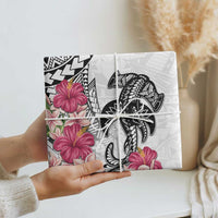 White Polynesian Hammerhead Shark Tribal Pattern Wrapping Paper - Polynesian Pride