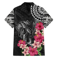 Black Polynesian Hammerhead Shark Tribal Pattern Hawaiian Shirt