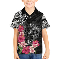 Black Polynesian Hammerhead Shark Tribal Pattern Hawaiian Shirt