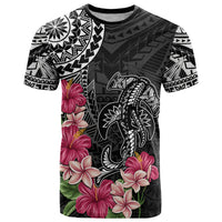 Black Polynesian Hammerhead Shark Tribal Pattern T Shirt