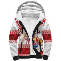 French Polynesia Internal Autonomy Day Sherpa Hoodie Tropical Hibiscus And Turtle Pattern LT05 Unisex Red - Polynesian Pride