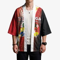 Personalised Tonga Emancipation Day Kimono Tongan Ngatu Pattern With Plumeria