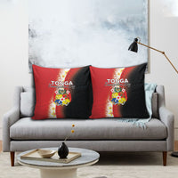 Tonga Emancipation Day Pillow Cover Tongan Ngatu Pattern With Plumeria