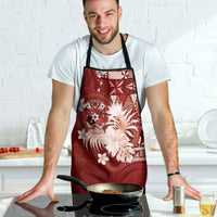 Tonga Ngatu Motifs Apron With Coat Of Arms Red