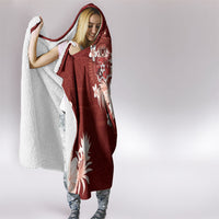 Tonga Ngatu Motifs Hooded Blanket With Coat Of Arms Red
