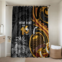 Personalised Papua New Guinea Bathroom Set Happy Independence Day LT05 Shower Curtain Only Black - Polynesian Pride