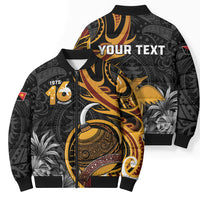 Personalised Papua New Guinea Bomber Puffer Jacket Happy Independence Day LT05 - Polynesian Pride