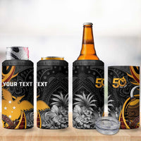 Personalised Papua New Guinea 4 in 1 Can Cooler Tumbler Happy Independence Day LT05 - Polynesian Pride